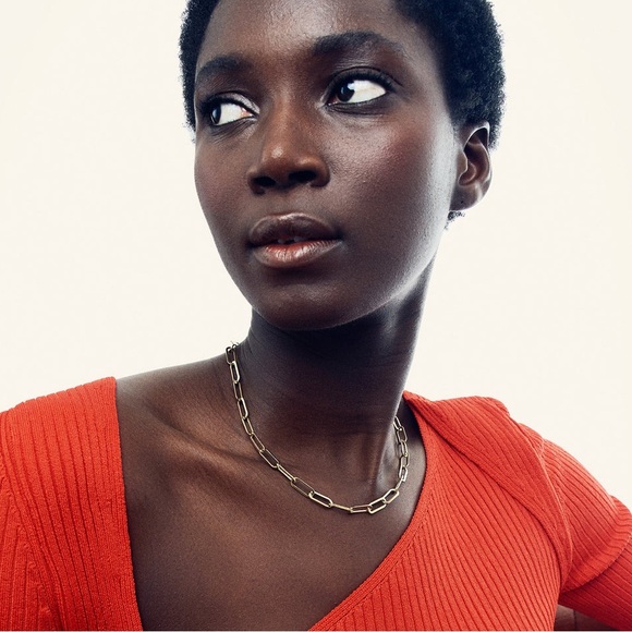 Hey Harper 'Boss' Gold Paperclip Chain Necklace (Length: 41cm-46cm) - Picture 4 of 14